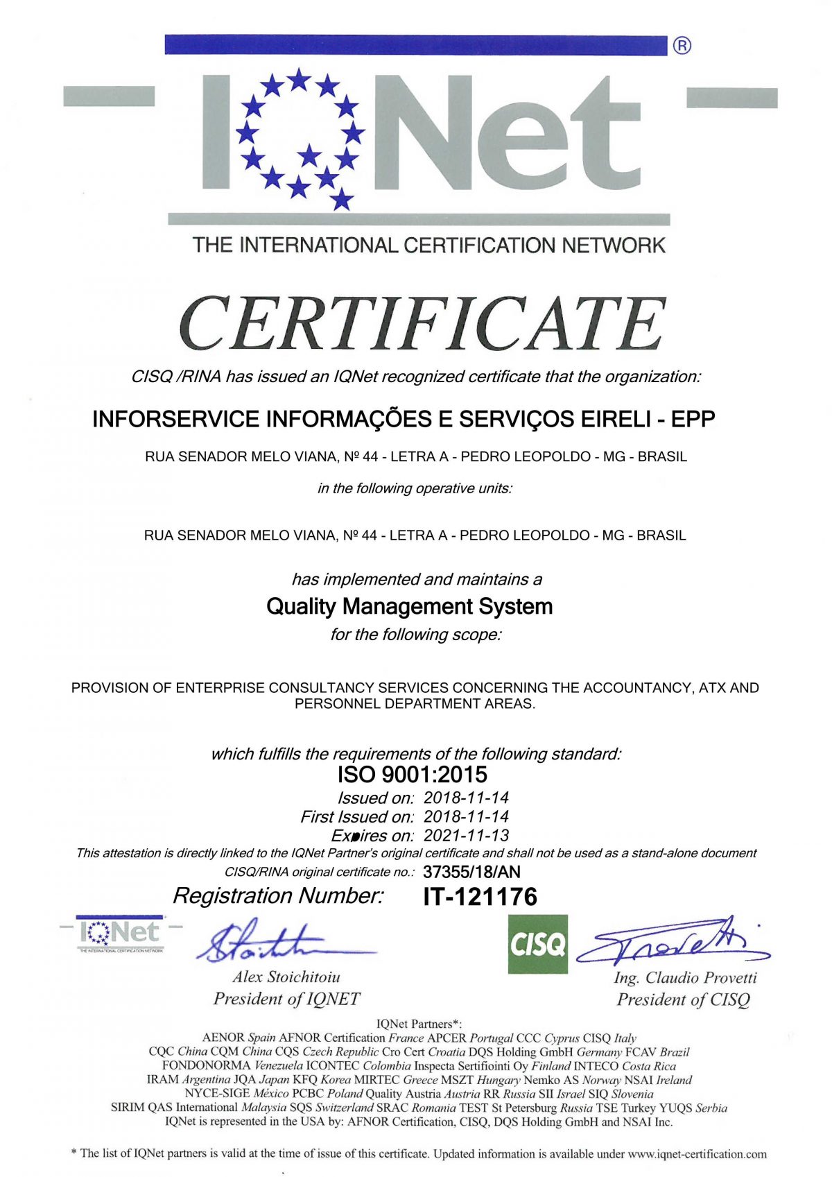 Certificado Iso 90012015 Gmx Contabilidade 4971