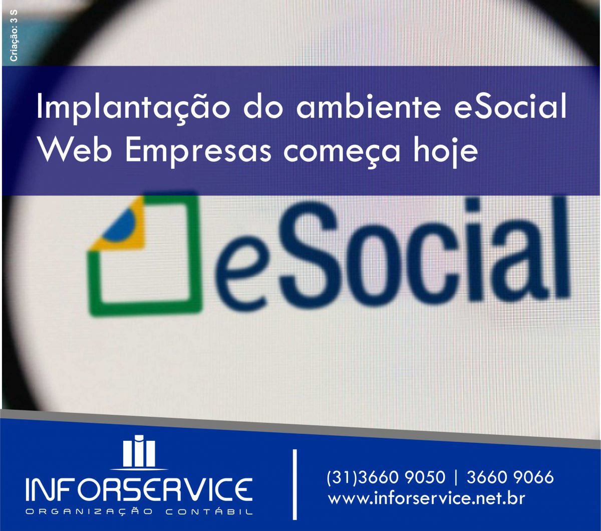 Implantação do ambiente eSocial Web Empresas começa hoje